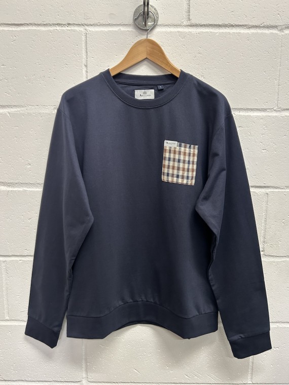 Iconic Pocket Crew Neck Sweatshirt Navy-11