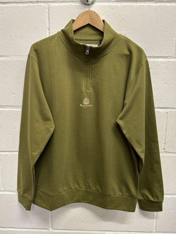 Small Logo 1/4 Zip Sweatshirt Army/Green-06