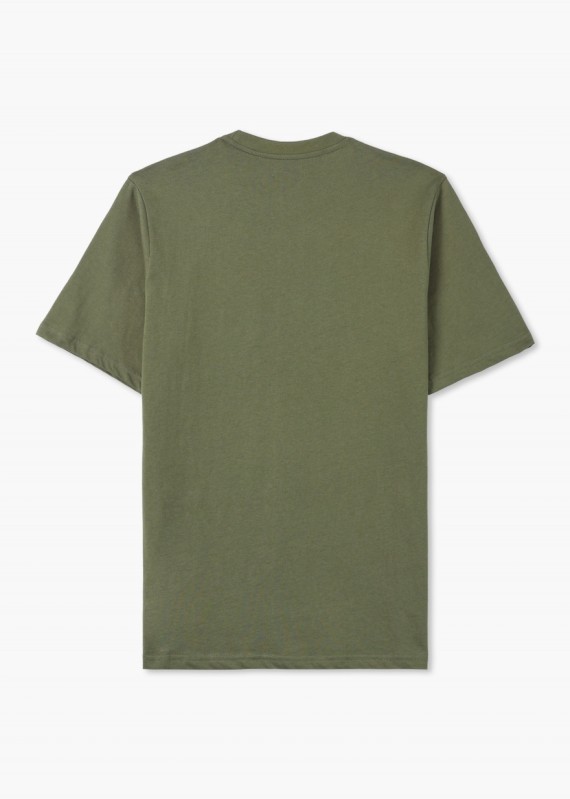 Club Check Pocket T Shirt Army/Green-06