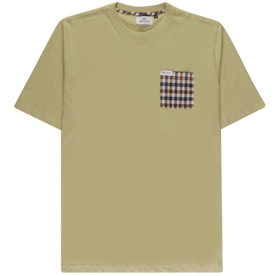 Club Check Pocket T Shirt Beige-03