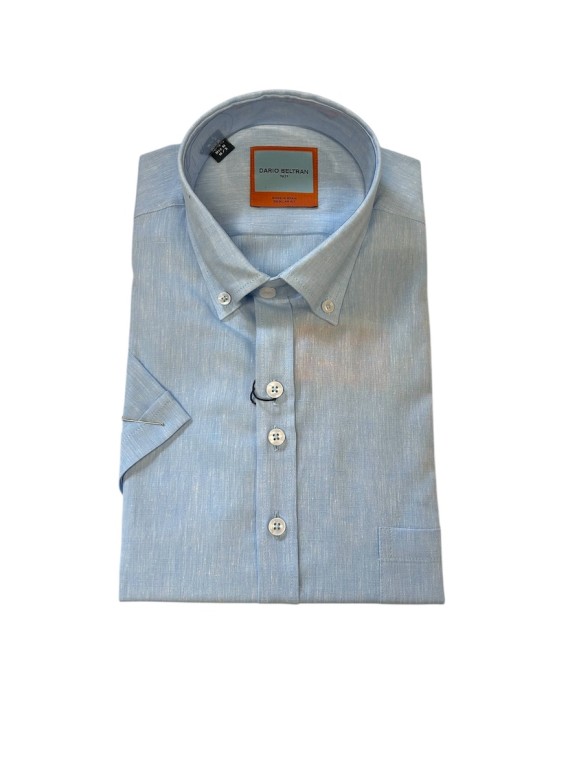 Molsosa Short Sleeve Cotton/Linen Shirt Sky