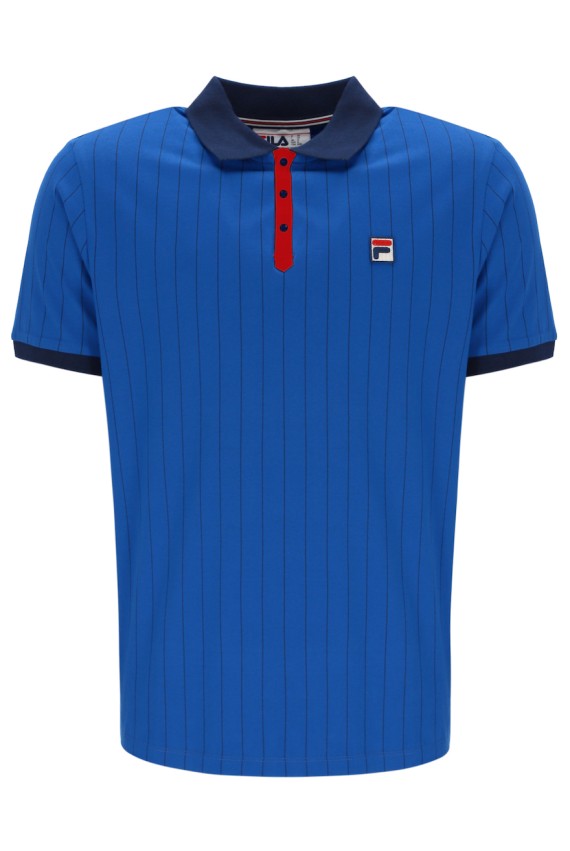 BB1 Classic Vintage Stripeed Polo TurkishSea/FilaNavy/FilaRed-515