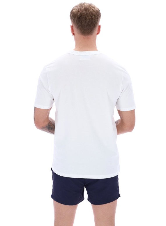 Williams Contrast Piping T Shirt White/FilaRed-100