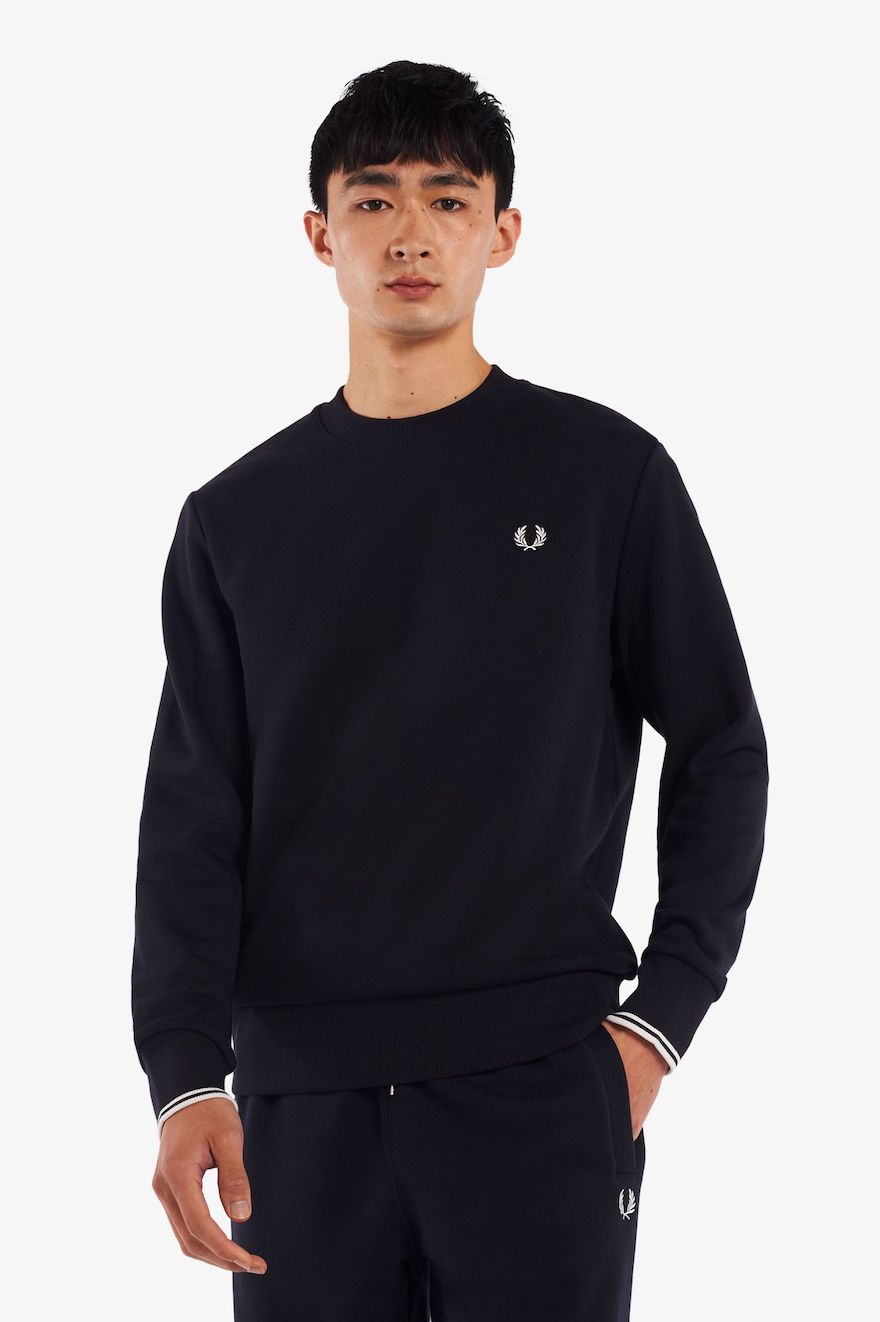 Fred Perry M7535 Crew Neck Sweatshirt Sweaters, from ApacheOnline