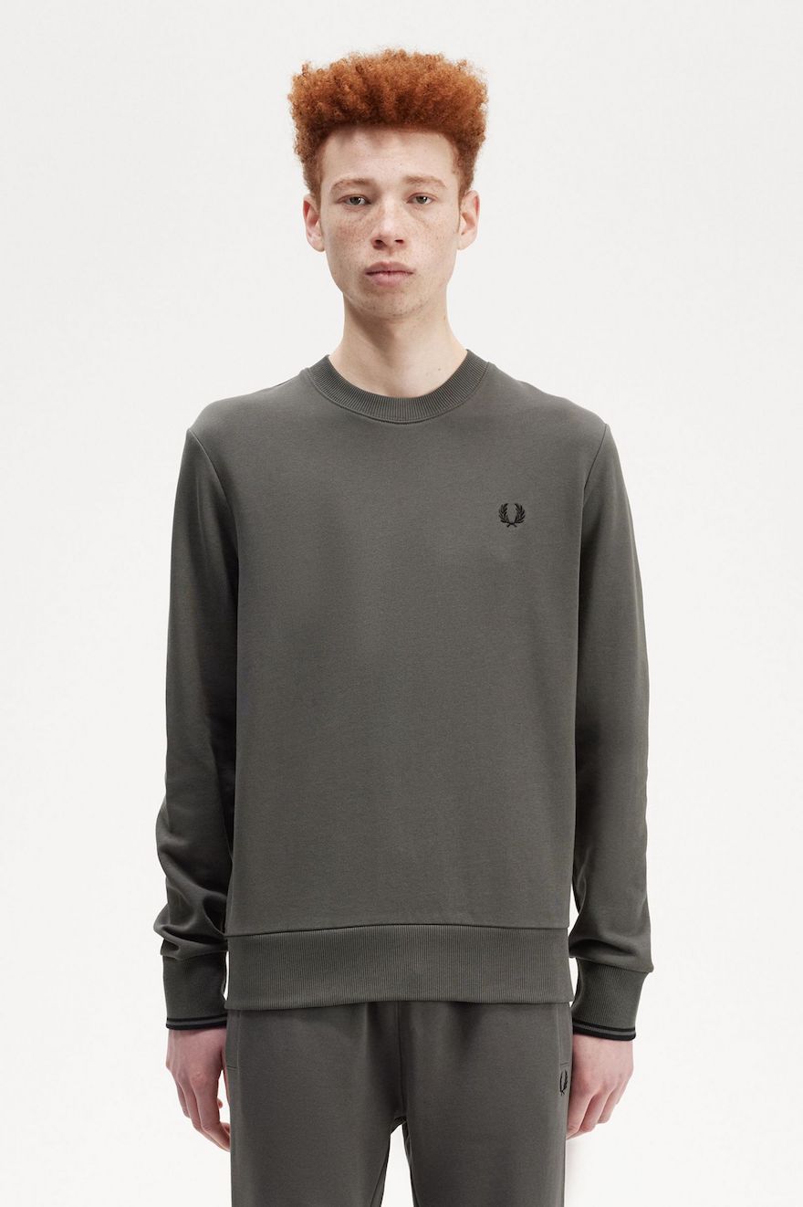 Fred Perry M7535 Crew Neck Sweatshirt Sweaters, from ApacheOnline