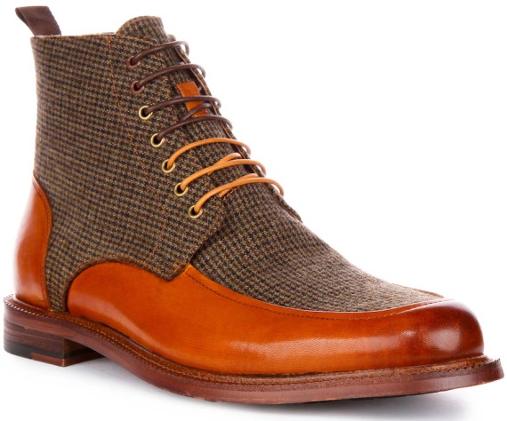 Austin Brown Tweed Ankle Boot Brown