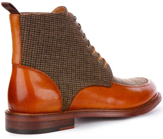 Austin Brown Tweed Ankle Boot Brown