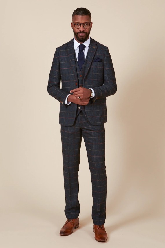 Eton Blue 3 Piece Suit Blue