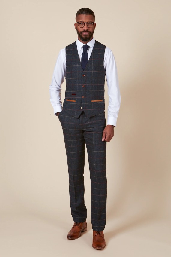 Eton Blue 3 Piece Suit Blue