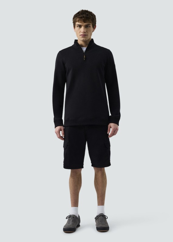 Harlem 1/4 Zip Sweatshirt Black