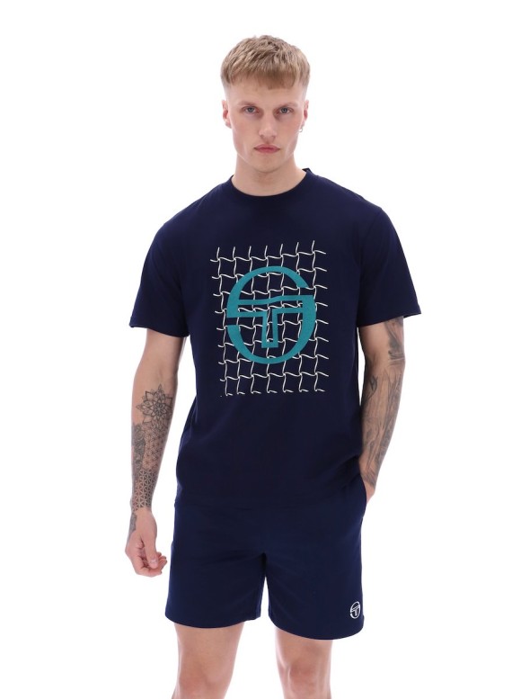 Orlando Flocked Logo T Shirt Maritime/Blue-225