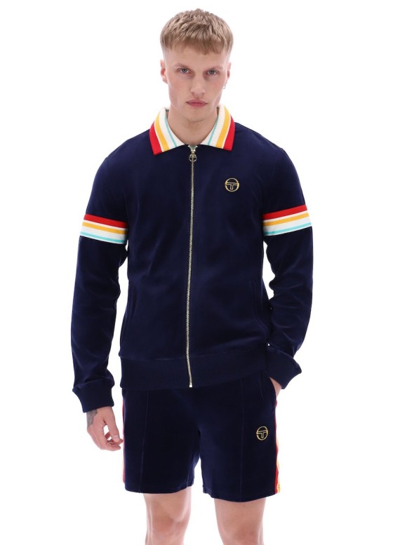 Slice Velour Tracktop MaritimeBlue/Gold-2254