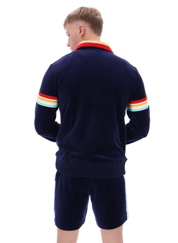 Slice Velour Tracktop MaritimeBlue/Gold-2254